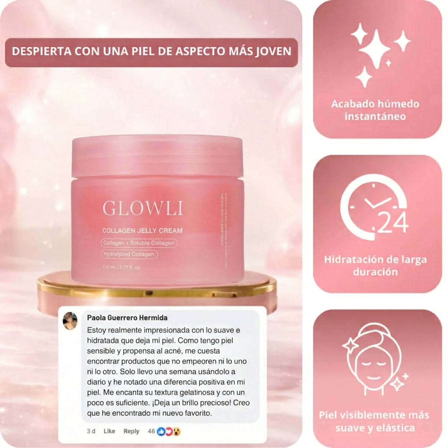 GLOWLI JELLY GLOW | Crema Antiarrugas Coreana